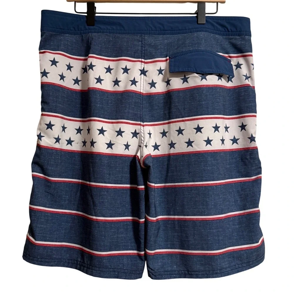 Mossimo Supply Co Mens 36 Board‎ Shorts Stars Stripes Red White Blue Patriotic